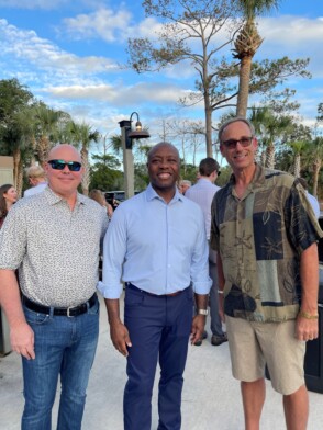 From left to right: John Caldwell, MD, FCAP, Sen. Tim Scott (R-SC) and Al Campbell, MD, MBA, FCAP
