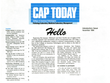 Historical Timeline | College of American Pathologists